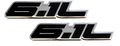 2 X Pair Set 6 1l Liter Black Polished Silver Hemi Engine Real Aluminum Emblem Badge For Dodge Charger Challenger Magnum Jeep