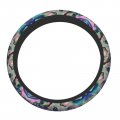 Foruidea Blue Green And Purple Abalone Pearl Shell Car Steering Wheel Cover Neoprene Automotive Anti Slip Sweat Absorption Auto