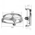 Mictuning 7 Inch Round Headlight Ring Mounting Bracket Chrome Color 1pcs