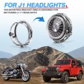 Mictuning 7 Inch Round Headlight Ring Mounting Bracket Chrome Color 1pcs