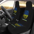 Vintage Lion Head Ukraine Flag Car Front Seat Covers Set Of 2 Washable Breathable Vehicle Cushion Protector For Sedan Truck