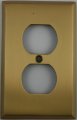 Classic Accents Antique Brass 1 Gang Duplex Outlet Wall Plate 