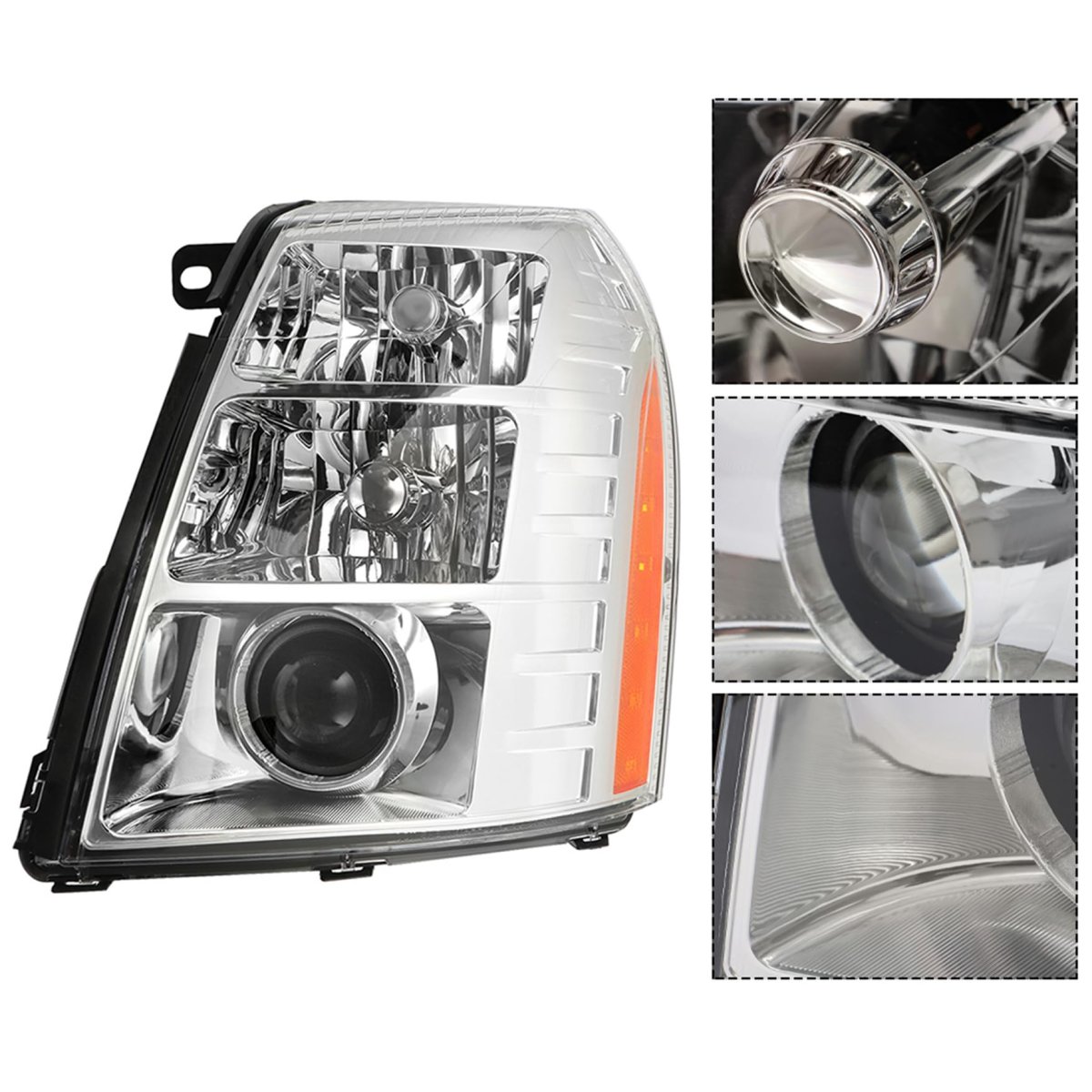 Driver Side Headlight Assembly Replacement For Escalade 2007-2014 Without Bulb Headlamp Gm2502291