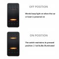Bacautoparts Waterproof Button Rocker Switch 5p Spst On-off Dual Orange Lamp Light Bar Compatible With Car Boat Vehicle Bus