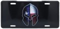 Texas Spartan Helmet Black Distressed 6 X12 Aluminum License Plate 