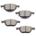 Front D1044 Ceramic 4pcs W Hardware Disc Brake Pad Set 