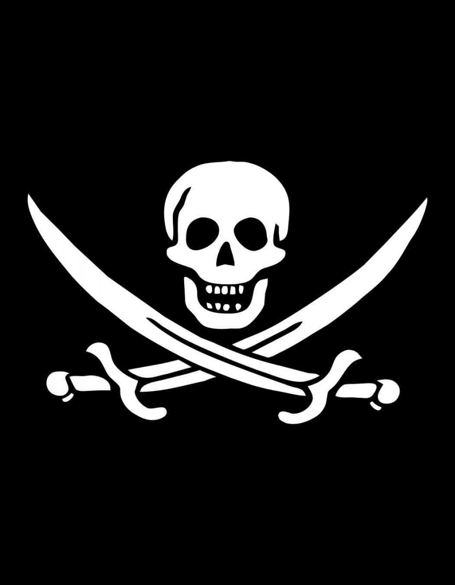Stickertalk Jolly Roger Vinyl Sticker 7 Inches By 9