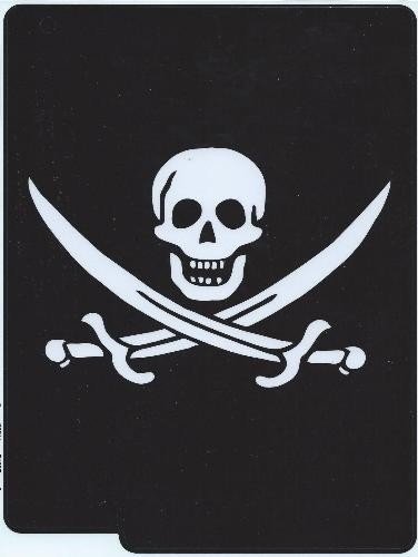 Stickertalk Jolly Roger Vinyl Sticker 7 Inches By 9