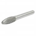 8mm X 20mm Double Cut Flame Shape Tungsten Carbide Rotary File Bit 