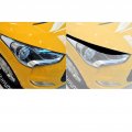 Toworldit 2pcs Set Bright Black Soft Plastic Headlight Eyebrow Cover Headlamp Eye Lid Covers Decoration Trim Sticker Compatible