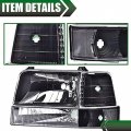 G-plus Headlights Compatible With 1992-1996 Bronco Ford F150 F250 F350 Super Duty Headlamps W Corner Signal Driver Side