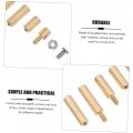 Baluue 1 Set Brass Column Boxed Hexagonal Copper Machine Screws Kit Stainless Steel Lug Nuts Nut Screw Spacer Suite Men And