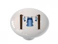 Gotham Decor Laundry On The Clothesline Ceramic Drawer Knob 