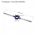 Uxcell 4-40 Unc Tap And Die Set With 20mm Round Stock Handle Wrench High Speed Steel Machine Thread Threading Tool