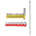 Uxcell Flexible Drill Bit Extension Kits 2 Set 42pcs Screwdriver 1 4 Hex Shank Crv Screw Driver Kit Tools With 300mm Shaft