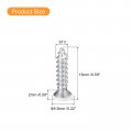 Uxcell St3x15mm White Screws Self Tapping 50pcs Flat Head Phillips Wood For Woodworking