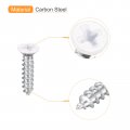 Uxcell St3x15mm White Screws Self Tapping 50pcs Flat Head Phillips Wood For Woodworking