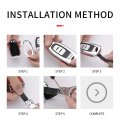 Ontto Full Protection Key Fob Cover Fit For Vw Case Smart Remote Shell Volkswagen Holder Black 1 Keycover Keychain