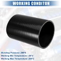 Uxcell 4 Id 6 Length 4-ply Reinforced High Temp Straight Coupler Silicone Reducer Hose Black For Car Intercooler Intake Piping