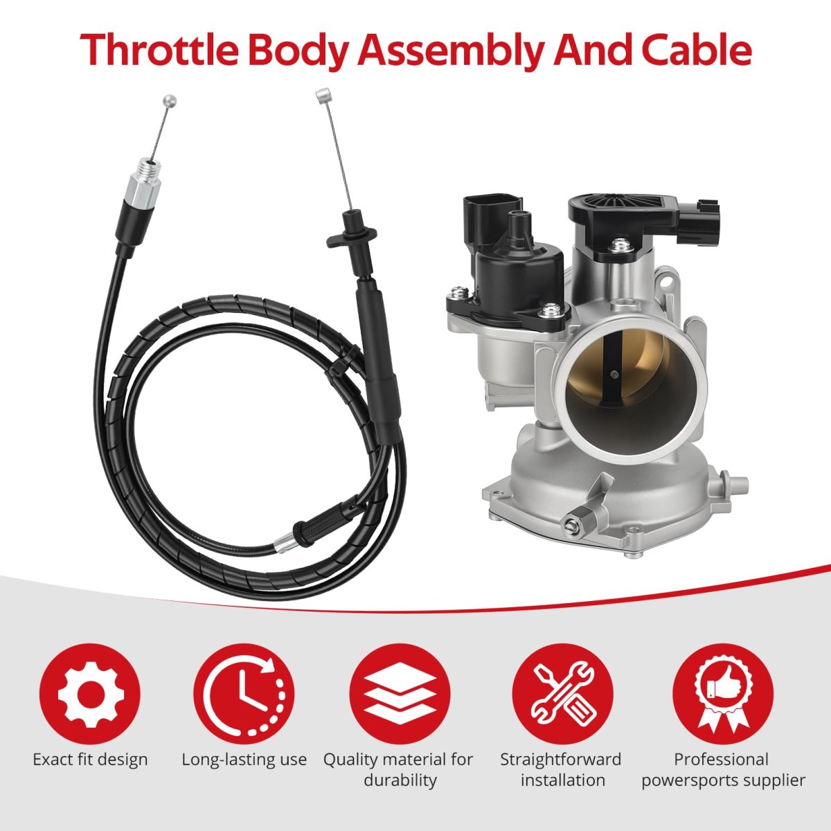 Throttle Body Assembly And Cable For Polaris Sportsman 450 570 2014-2025 O E M