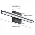 Solfart Dimmable Vanity Lights For Bathroom Light Fixtures Over Mirror Modern Matt Black Led