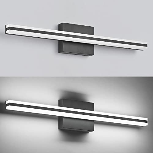 Solfart Dimmable Vanity Lights For Bathroom Light Fixtures Over Mirror Modern Matt Black Led