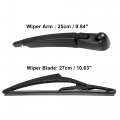 X Autohaux 10inch Rear Windshield Wiper Blade Arm Set For Mini 2006 2007 2008 2009 2010 2011 2012 2013