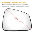 Car Rearview Right Passenger Side Mirror Glass Replacement W Backing Plate Aspherical Heated White For Opel Vauxhall Mokka X