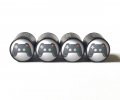 Video Game Remote Emoji Tire Valve Caps Black Aluminum Set Of Four 