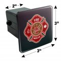 Firefighter Fire Rescue Maltese Cross Tow Trailer Hitch Cover Plug Insert
