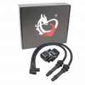 Dragon Fire Performance Complete Tune Up Kit Set With Ignition Coil And Low Ohm Plug Wires Compatible 2013-2017 Polaris Ranger