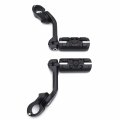 Httmt Mt216-112-a- Black 5 Long Foot Peg Kit 1 25 Engine Guard Compatible With Heritage Softail Classic Flst