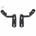 Httmt Mt216-112-a- Black 5 Long Foot Peg Kit 1 25 Engine Guard Compatible With Heritage Softail Classic Flst