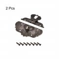 Uxcell Wood Case Box Hasp 76x56 5mm Zinc Alloy Antique Latches With Screws 2 Pcs
