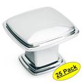 Cosmas 4391ch Polished Chrome Modern Cabinet Hardware Knob 1-1 4 Inch Square 25 Pack 