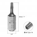 Uxcell Torx Bits 1 4 Inch Hex Shank 25mm Length Magnetic Screwdriver T8 Screw Driver Bit S2 Alloy Steel 10pcs