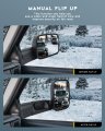 Ocpty Towing Mirror Left Side Replacement Fit For 2002-2008 Dodge Ram 1500 2003-2009 2500 3500 Pickup Tow Power Adjusted Heated