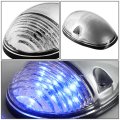 Auto Dynasty Compatible With Silverado Sierra Gmt800 Led Cab Roof Top Center Running Light Pair Side Lamps Chrome Blue