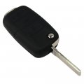 Folding Flip Key Fob Shell Remote Case With 4 Buttons And Black Silicone Cover For Vw Jetta Beetle Passat Rabbit Gti Eos Cc