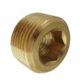 1 2 Npt Plug Hex Socket Allen Head Countersunk Brass Male End Plugs Pipe Fitting 5pcs