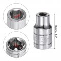 Uxcell 6-point Shallow Socket 1 2 Drive 9mm High Carbon Steel With Chrome Plated Metric For Diy Hand-making Repair Automotive