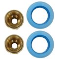 Brass M22 To 3 8 Npt Hose Adapter 4500psi For Pressure Washers 2 Pack With Teflon Tape Rust Resistant Metal Fitting 