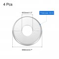 Uxcell 4pcs Wall Split Flange 95mm 3 7 Od Escutcheon Plate Abs Round Self-adhesive Plumbing Cover Plates For3mm 1 3 Dia Water