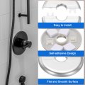 Uxcell 4pcs Wall Split Flange 95mm 3 7 Od Escutcheon Plate Abs Round Self-adhesive Plumbing Cover Plates For3mm 1 3 Dia Water