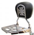 Contoured Sissy Bar Backrest Luggage Rack For 09 Kawasaki Vulcan Vn1700 Classic
