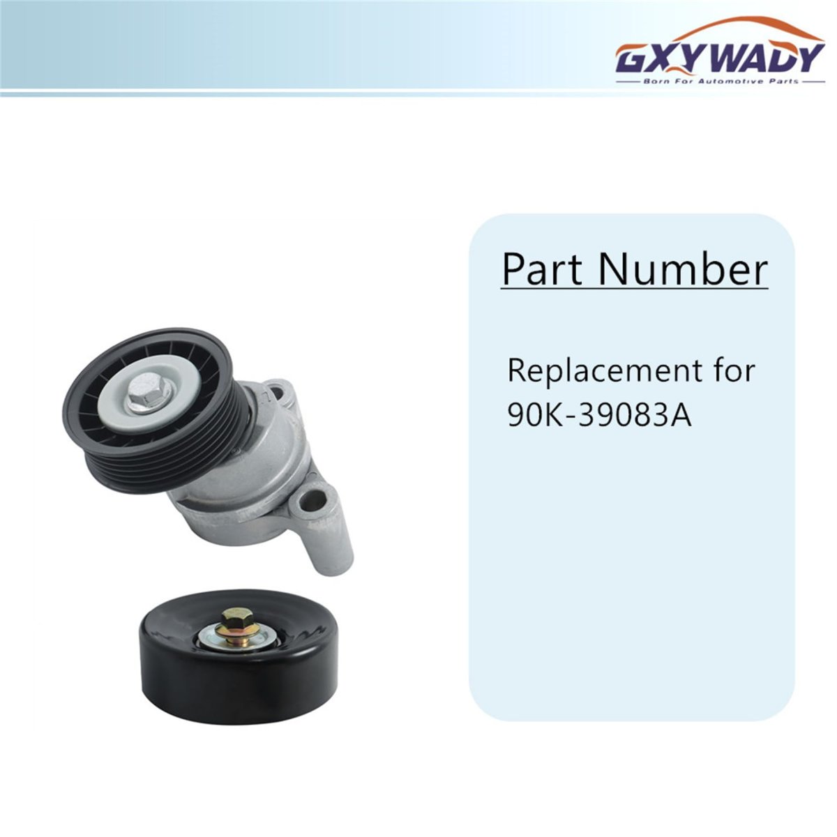 Belt Tensioner Pulley Set Replacement For 90k-39083a Fits Silverado 1500 Yukon Tahoe Escalade Suburban Sierra Savana Avalanche