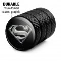 Superman Steel Logo Tire Rim Wheel Aluminum Valve Stem Caps