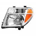 Driver Side Headlight Assembly For 05-07 Pathfinder And 05-08 Frontier Halogen Bulbs Included Clear Amber Polycarbonate Lens 