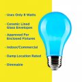 Satco S14985 8 Watt A19 Led Color Light Bulb Ceramic Blue
