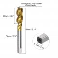 Uxcell Spiral Flute Thread Taps 7 16-20 Unf 2b Screw Threading Tap Titanium Coated 6542 High Speed Steel Machine Tapping Tools